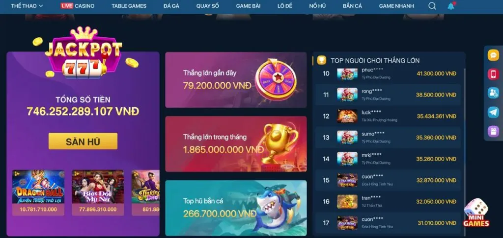 Các trò chơi đa dạng tại 99v